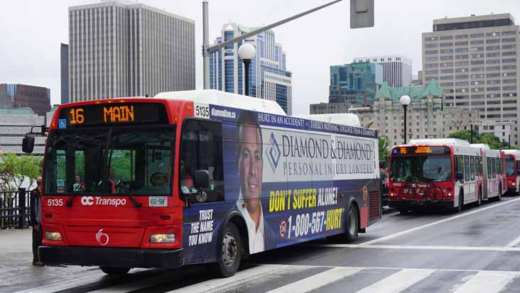 OC Transpo Orion VII 5135 & New Flyer D60LFR 6452